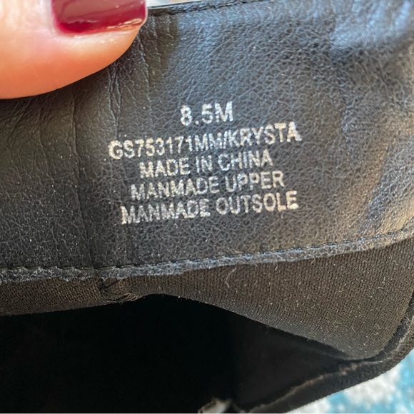 Vintage Y2K MIA Black Vegan Leather Boots Size 8.5 - Picture 10 of 10